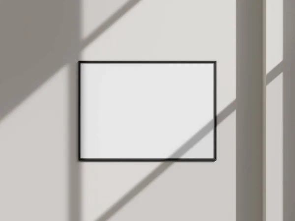 Minimaler Wand Fotorahmen Mit Fensterschatten — Stockfoto