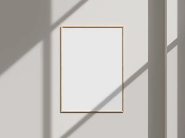 Minimal wall photo frame with window shadow