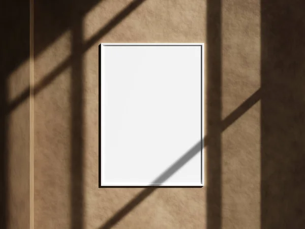 带有窗户阴影的最小壁框 — 图库照片