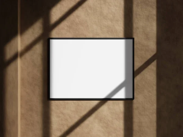 窓の影と最小限の壁の写真フレーム — ストック写真