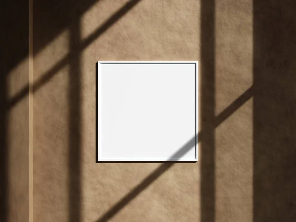 Minimal Wall Photo Frame Window Shadow — Stock Photo, Image