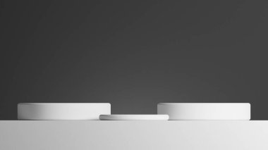 Geometrik ile soyut asgari sahne. Gradyan siyah gri arka planda podyum. ürün sunumu, modelleme, ürün gösterisi, podyum, sahne kaidesi veya platformu