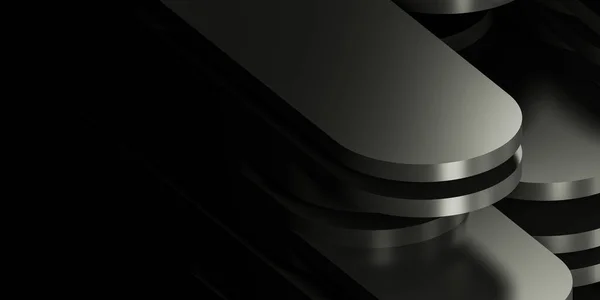 Розкішний Абстрактний Чорно Металевий Фон Копіювальним Простором Темна Геометрична Текстура — стокове фото