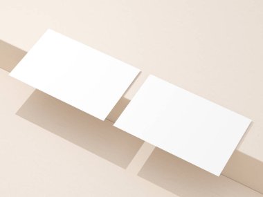 Gerçekçi yüzen kartvizitler gölgeli modeller çizer