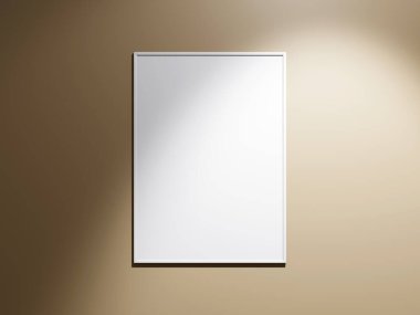 Kahverengi duvar kağıdındaki en küçük resim çerçevesi modeli