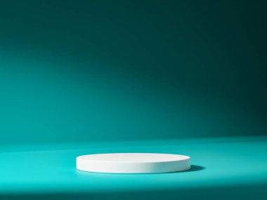 Ürün gösteriniz için gradyan gri arkaplanı olan en az beyaz podyum