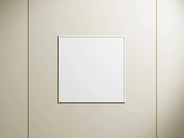 Marco Imagen Una Pared Mockup Blanco — Foto de Stock