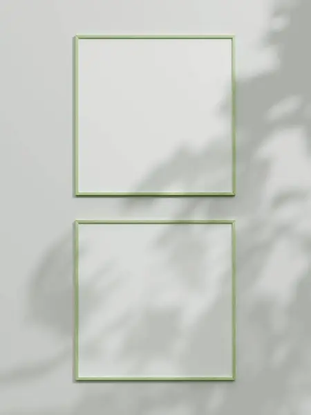 Mínimo Imagem Cartaz Quadro Mockup Papel Parede Branco Com Sombra — Fotografia de Stock