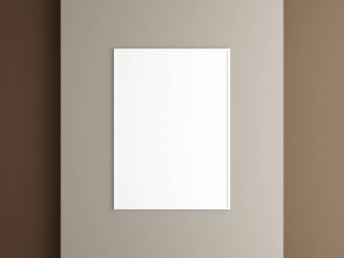 İllüstrasyon sunumu için poster çerçeve modeli