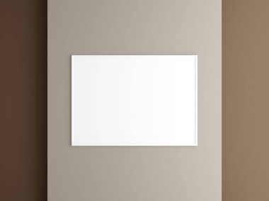 İllüstrasyon sunumu için poster çerçeve modeli