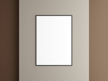 İllüstrasyon sunumu için poster çerçeve modeli