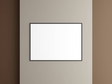 İllüstrasyon sunumu için poster çerçeve modeli