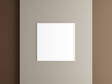 İllüstrasyon sunumu için poster çerçeve modeli