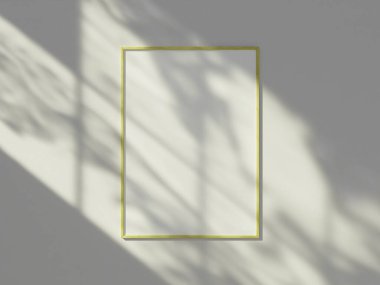 Duvarda asgari pencere gölgesiyle asılı çerçeve modeli