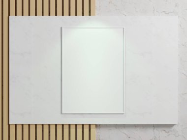 Duvardaki bir çerçeve. Boş Model