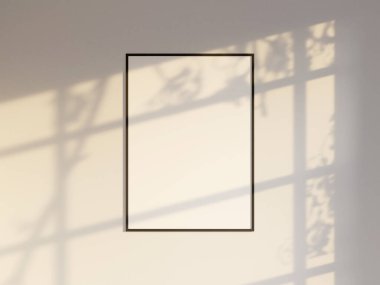 Model poster çerçevesi modern iç plan ile yaz güneşi ışığı ile