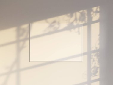 Model poster çerçevesi modern iç plan ile yaz güneşi ışığı ile