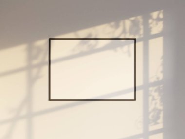 Model poster çerçevesi modern iç plan ile yaz güneşi ışığı ile