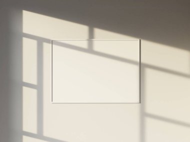Model poster çerçevesi pencere gölgesi ile modern iç plan