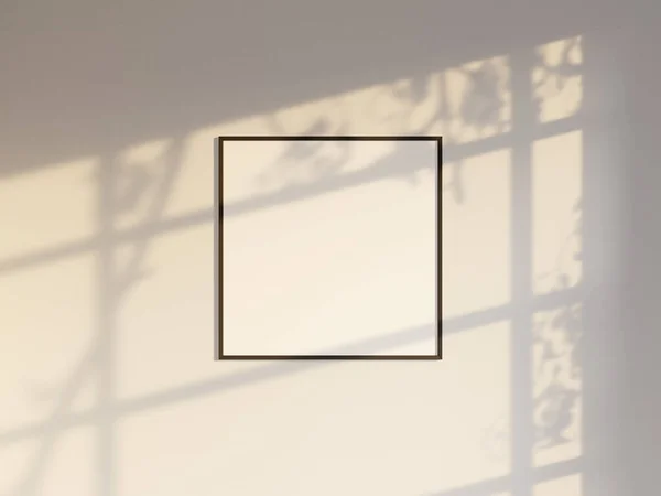 Moldura Cartaz Mockup Fundo Interior Moderno Com Luz Solar Verão Fotografia De Stock