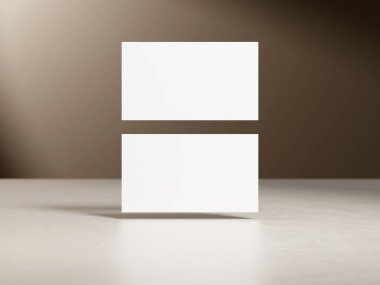 Kahverengi gradyan arka planda zarif bir kartvizit modeli