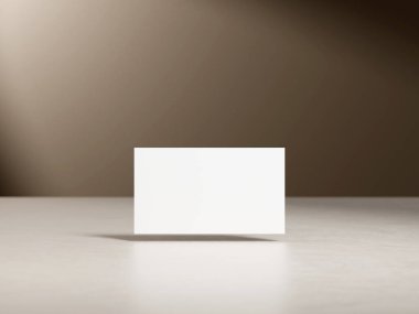 Kahverengi gradyan arka planda zarif bir kartvizit modeli