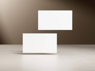 Kahverengi gradyan arka planda zarif bir kartvizit modeli