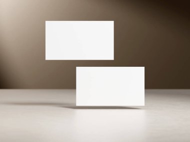 Kahverengi gradyan arka planda zarif bir kartvizit modeli