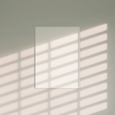 Duvarda asılı olan doğal gölgeli poster modeli.