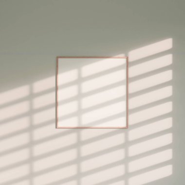 Duvarda asılı olan doğal gölgeli poster modeli.