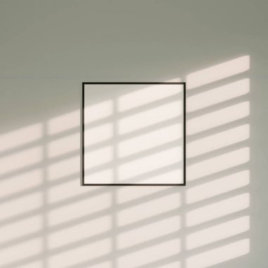 Duvarda asılı olan doğal gölgeli poster modeli.