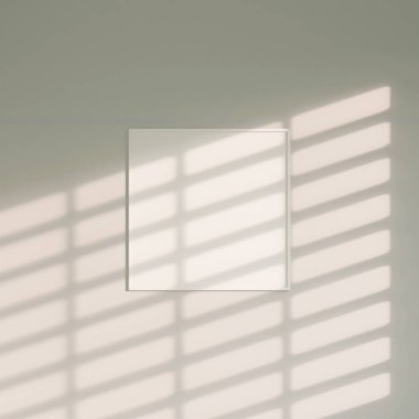 Duvarda asılı olan doğal gölgeli poster modeli.