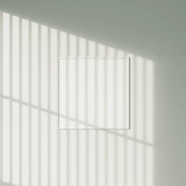 Duvarda asılı olan doğal gölgeli poster modeli.