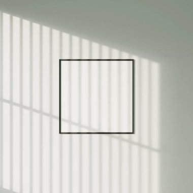 Duvarda asılı olan doğal gölgeli poster modeli.