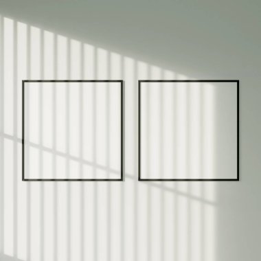 Duvarda asılı olan doğal gölgeli poster modeli.