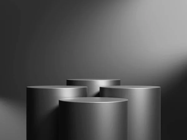 Display Produkt Minimal Scen Med Geometrisk Podium Plattform Cylinder Bakgrund Stockbild