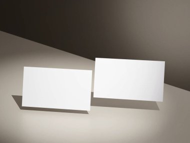 Zarif yüzen kartvizit logosu sunumu