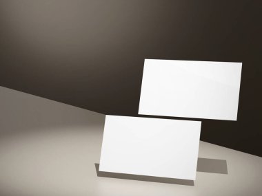 Zarif yüzen kartvizit logosu sunumu