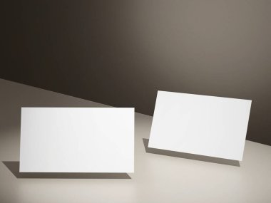 Zarif yüzen kartvizit logosu sunumu