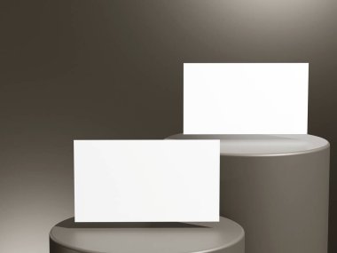 Zarif yüzen kartvizit logosu sunumu