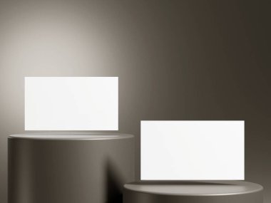 Zarif yüzen kartvizit logosu sunumu