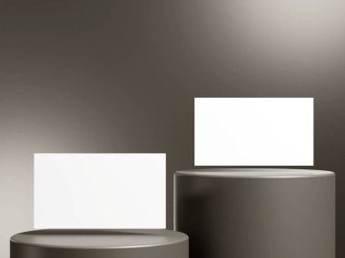 Zarif yüzen kartvizit logosu sunumu