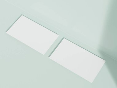 Beyaz arkaplandaki kartvizit modeli