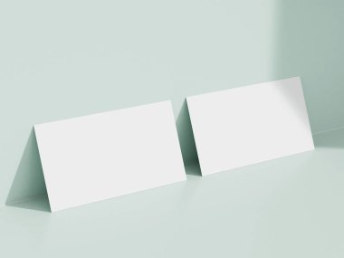 Beyaz arkaplandaki kartvizit modeli