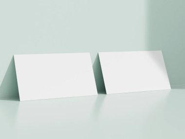 Beyaz arkaplandaki kartvizit modeli