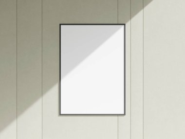 Resim, fotoğraf veya yazdırma sunumu için kopya alanı olan çerçeve modeli.