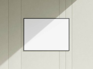 Resim, fotoğraf veya yazdırma sunumu için kopya alanı olan çerçeve modeli.