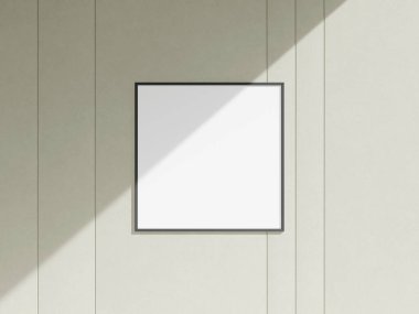 Resim, fotoğraf veya yazdırma sunumu için kopya alanı olan çerçeve modeli.