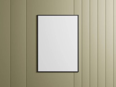 Resim, fotoğraf veya yazdırma sunumu için kopya alanı olan çerçeve modeli.