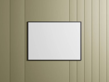 Resim, fotoğraf veya yazdırma sunumu için kopya alanı olan çerçeve modeli.